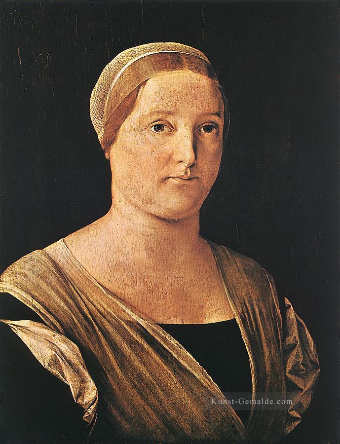 Porträt einer Frau Renaissance Lorenzo Lotto Ölgemälde